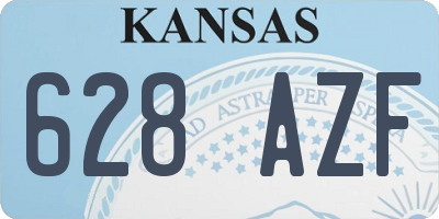 KS license plate 628AZF