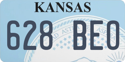 KS license plate 628BEO