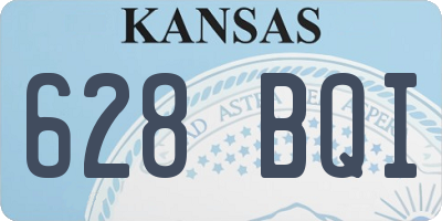 KS license plate 628BQI