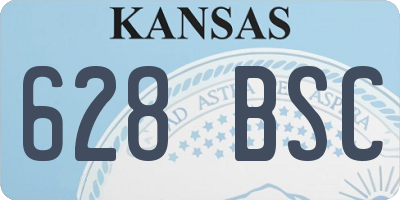 KS license plate 628BSC