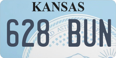 KS license plate 628BUN