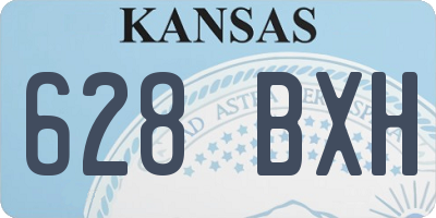 KS license plate 628BXH