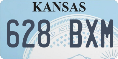 KS license plate 628BXM