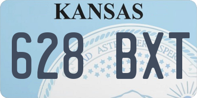 KS license plate 628BXT