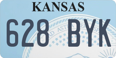 KS license plate 628BYK