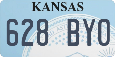 KS license plate 628BYO