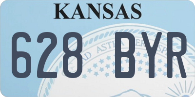 KS license plate 628BYR