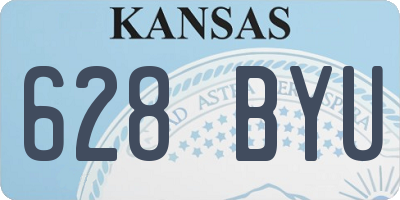 KS license plate 628BYU