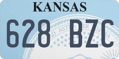 KS license plate 628BZC