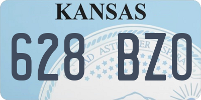KS license plate 628BZO