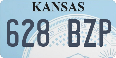KS license plate 628BZP