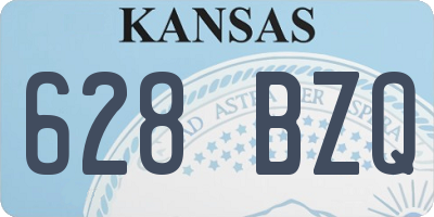 KS license plate 628BZQ