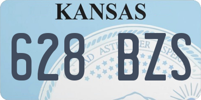 KS license plate 628BZS