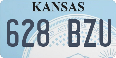 KS license plate 628BZU