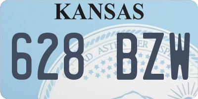 KS license plate 628BZW