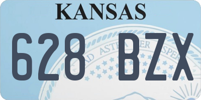 KS license plate 628BZX
