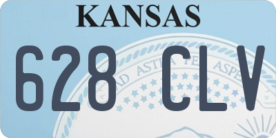 KS license plate 628CLV