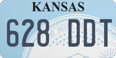 KS license plate 628DDT