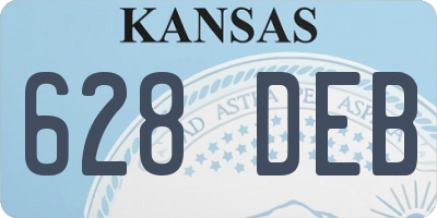 KS license plate 628DEB