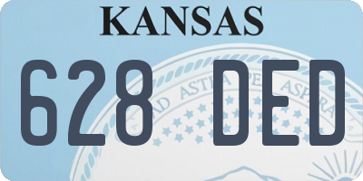 KS license plate 628DED