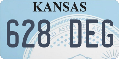 KS license plate 628DEG
