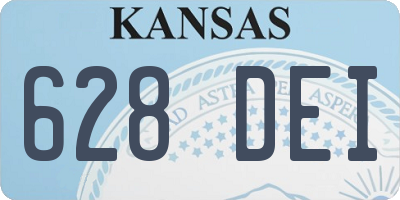 KS license plate 628DEI