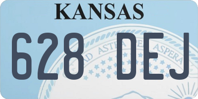 KS license plate 628DEJ