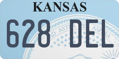 KS license plate 628DEL
