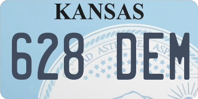 KS license plate 628DEM