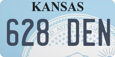 KS license plate 628DEN