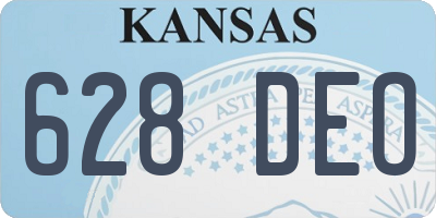 KS license plate 628DEO