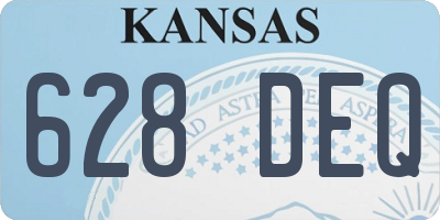 KS license plate 628DEQ