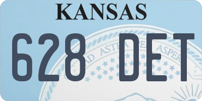 KS license plate 628DET