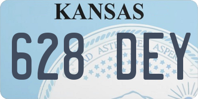 KS license plate 628DEY