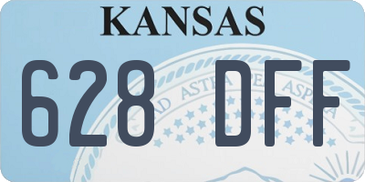 KS license plate 628DFF