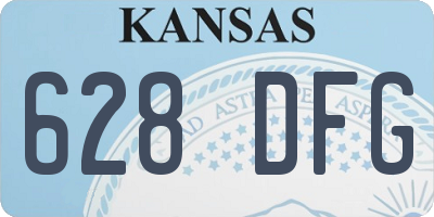 KS license plate 628DFG