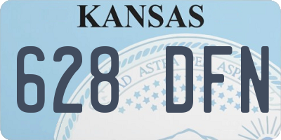 KS license plate 628DFN