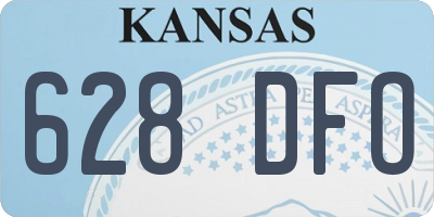 KS license plate 628DFO