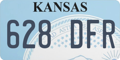 KS license plate 628DFR