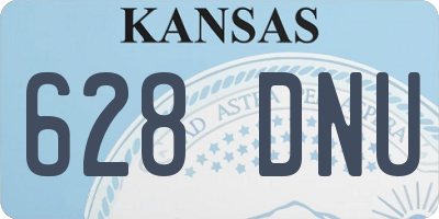KS license plate 628DNU