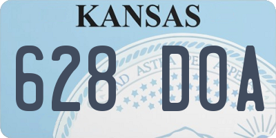 KS license plate 628DOA
