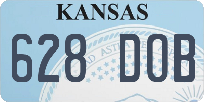 KS license plate 628DOB