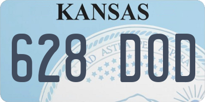 KS license plate 628DOD