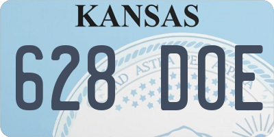 KS license plate 628DOE