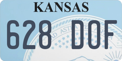 KS license plate 628DOF