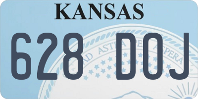 KS license plate 628DOJ