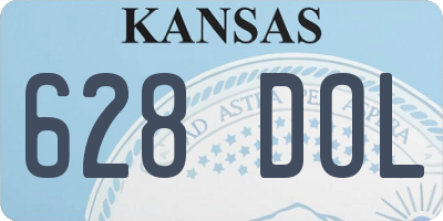 KS license plate 628DOL