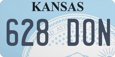 KS license plate 628DON