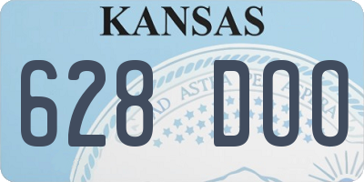 KS license plate 628DOO