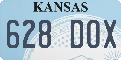 KS license plate 628DOX